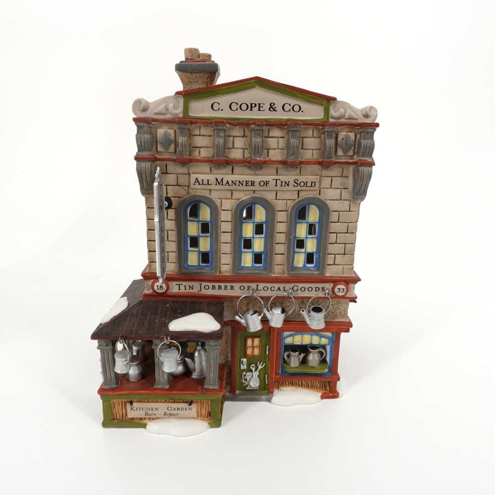 Department 56 New England Village C Cope & Co Tin Jobber No Light EUC In Box